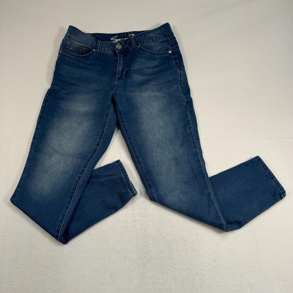 Seven7 Denim - Seven 7 Booty Shaper Skinny Jeans Womens Size 10 Dark Medium Blue High Rise Stre